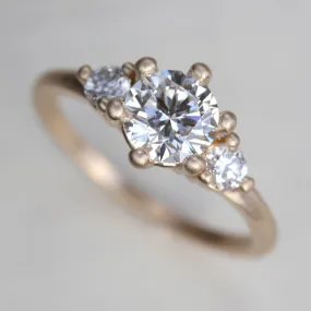 6mm Prong-set Three Stone Ring •