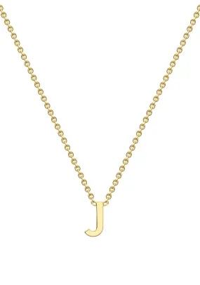 9 Carat Gold Initial J Necklace, Gold