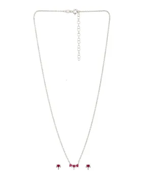 925 Sterling Silver Necklace And Earring Set