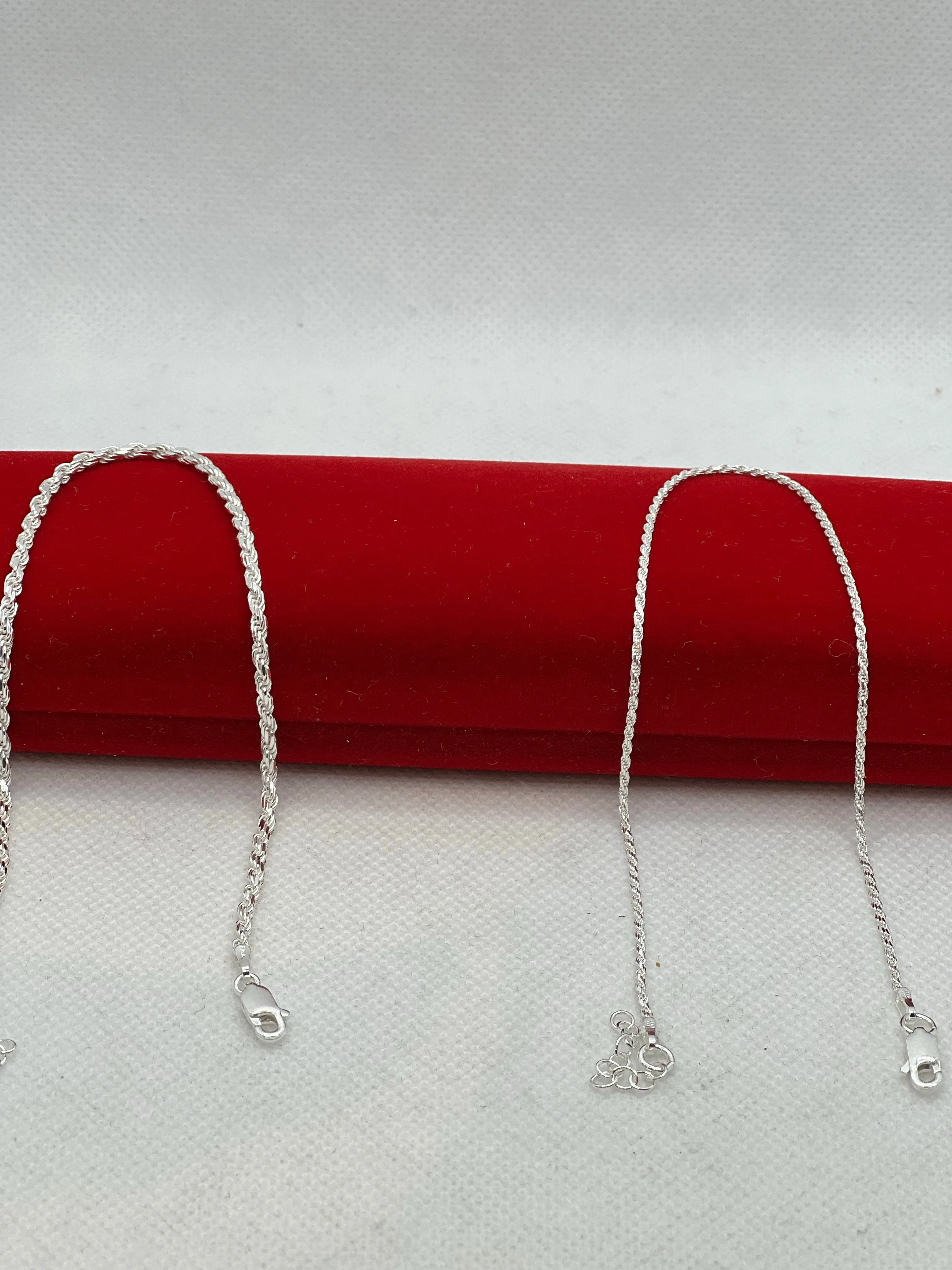 925 sterling silver rope anklets