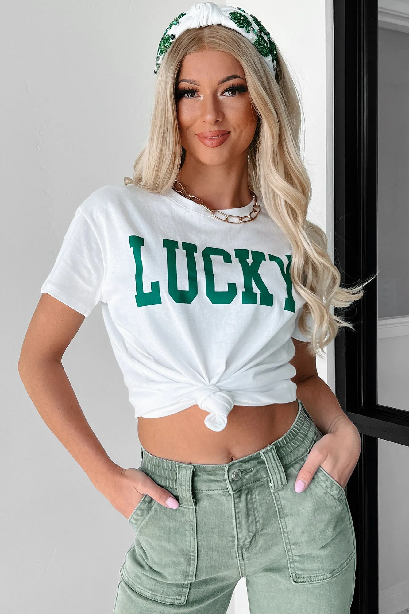 A Lucky Life Graphic T-Shirt (White)