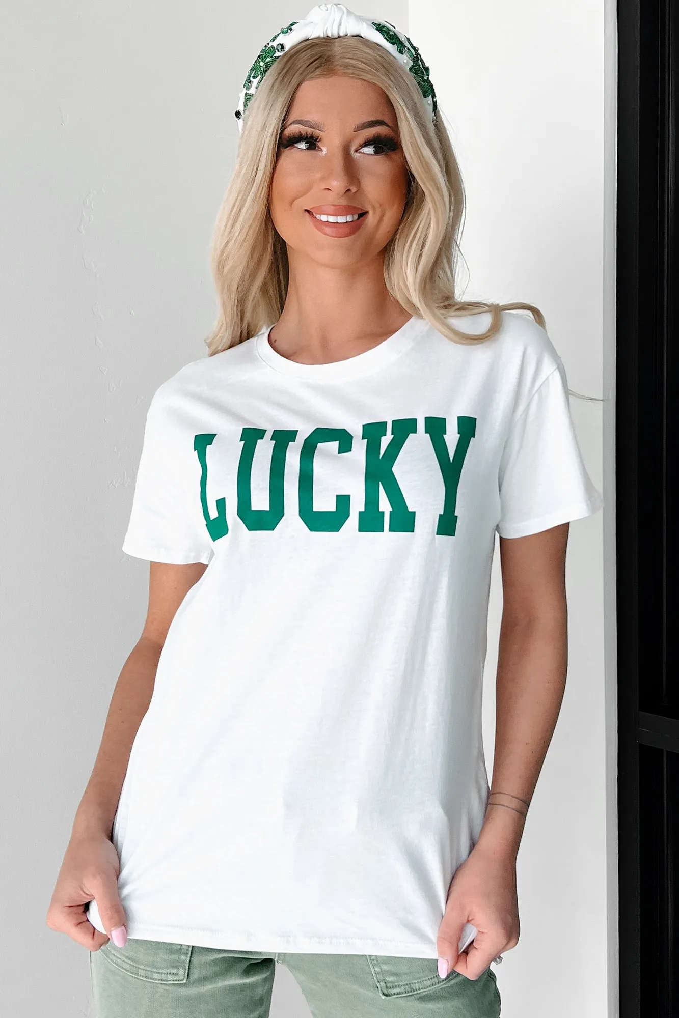 A Lucky Life Graphic T-Shirt (White)