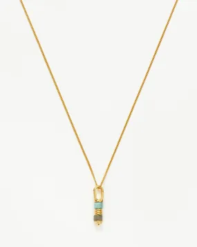 Abacus Beaded Spinning Pendant Necklace | 18ct Recycled Gold Vermeil on Recycled Sterling Silver