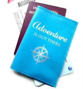 Adventure Is Out There Leather Passport Cover