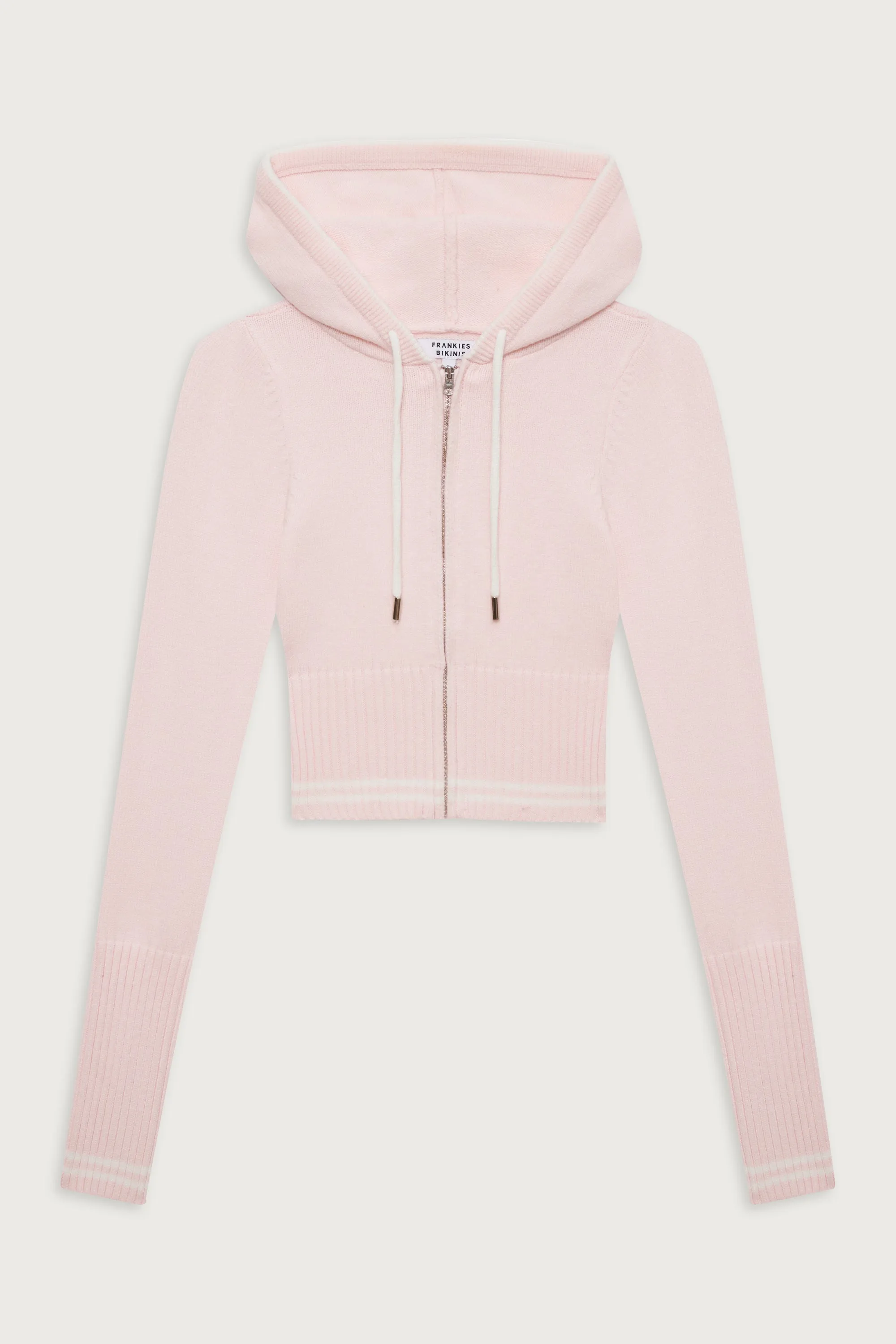 Aimee Cloud Knit Zip Up Hoodie - Rosebud Pink