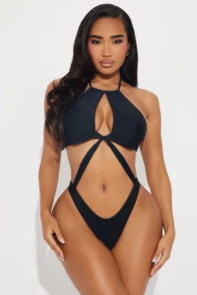 Alenia Cutout 1 Piece Monokini - Black