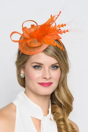 Arianna Fascinator - Orange