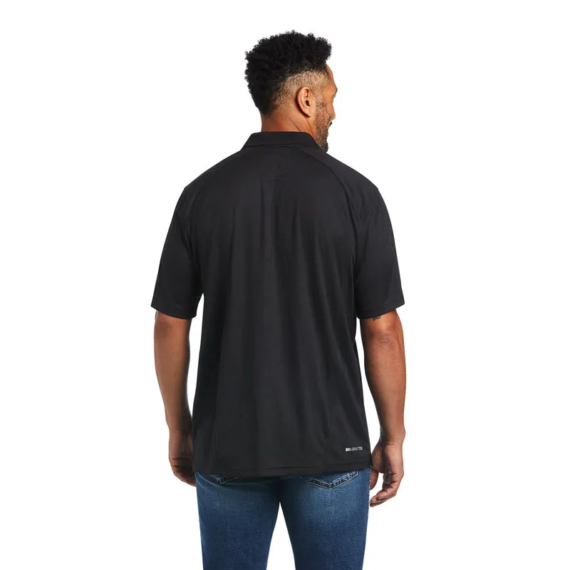 'Ariat' Men's AC Polo - Black