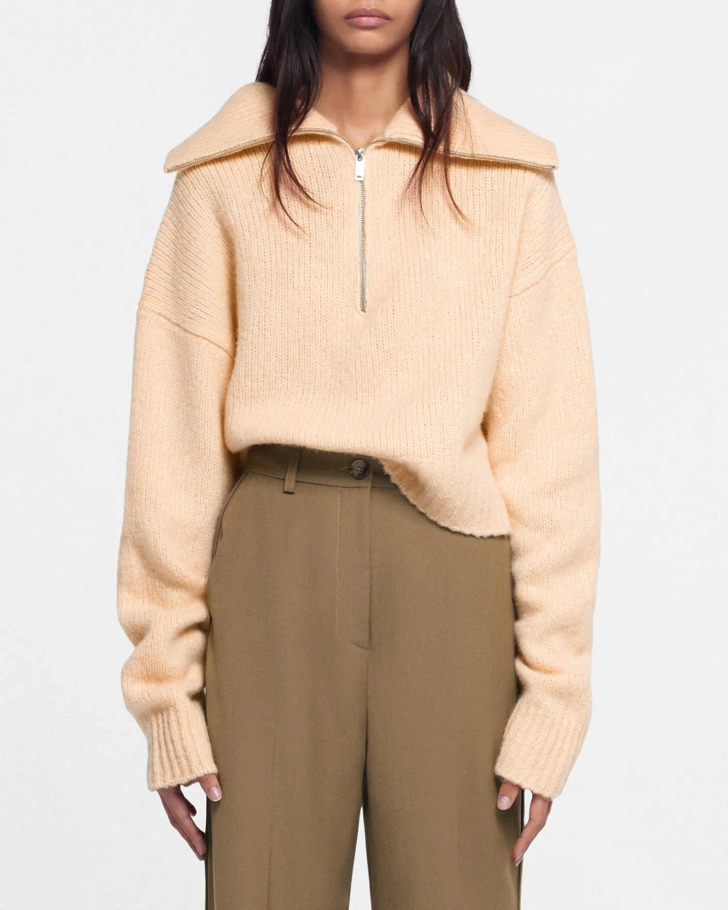 Arva - Sale Merino Wool Sweater - Apricot