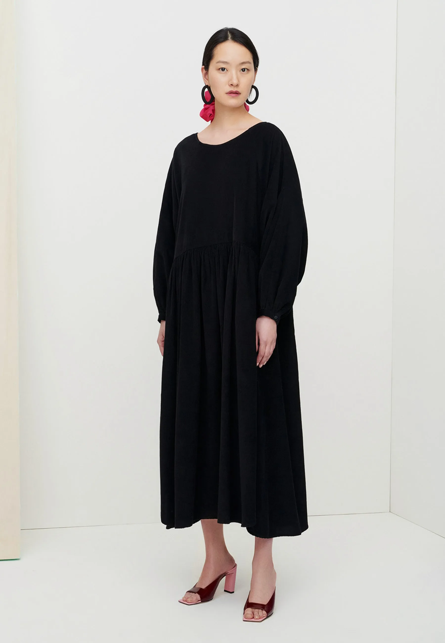 Atlas Dress - black cord