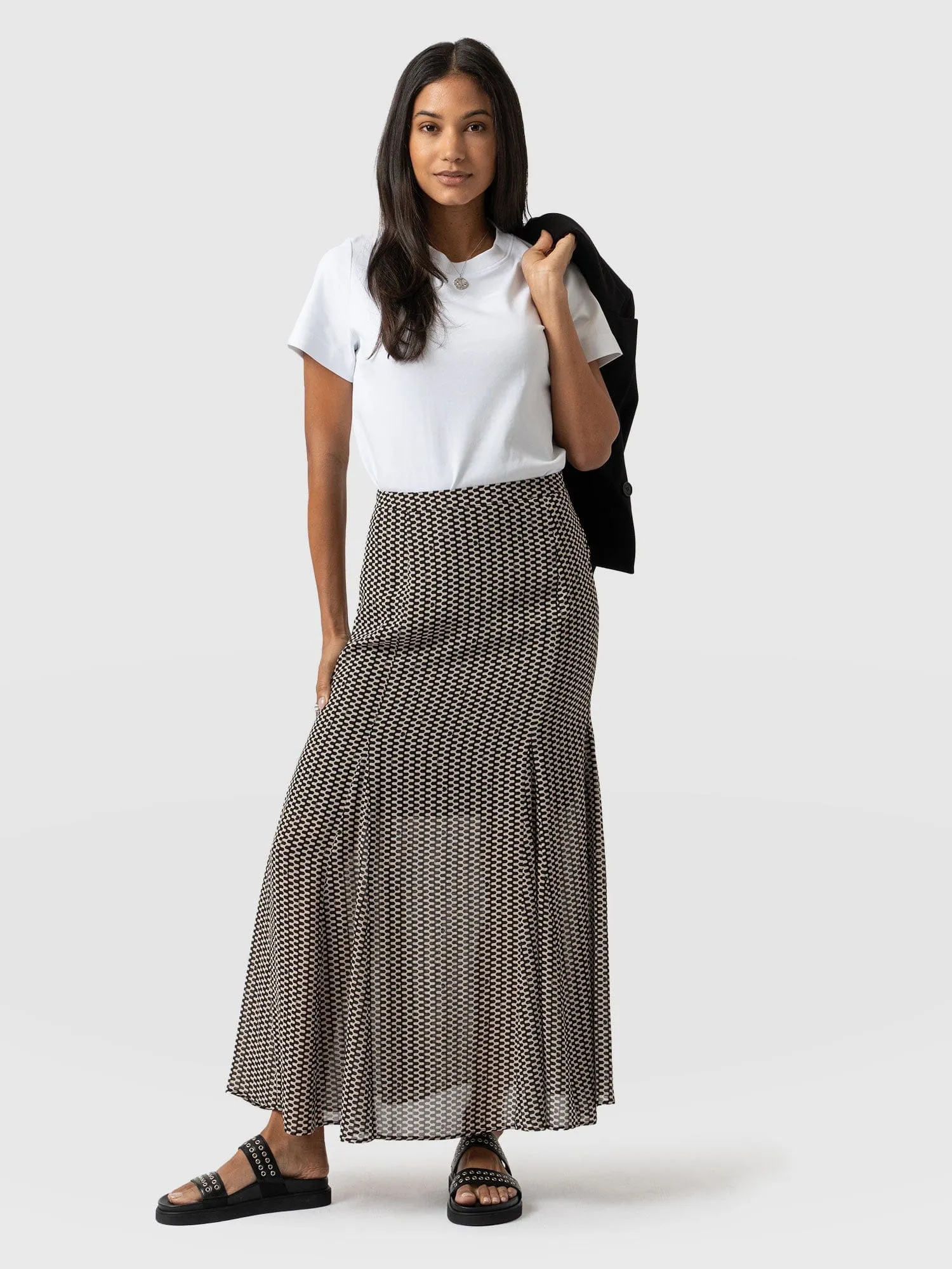 Audrey Skirt - Monochrome Wave