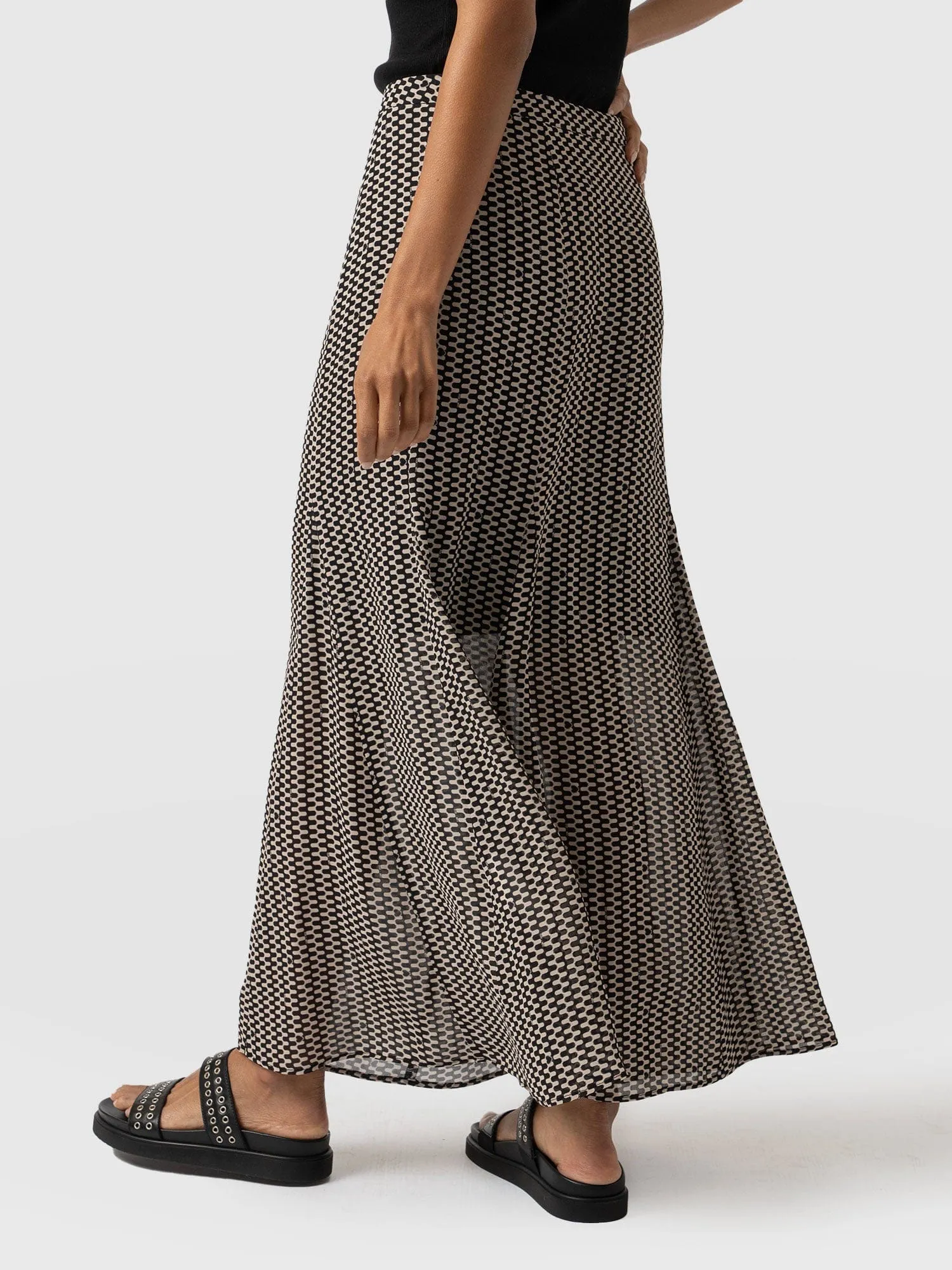 Audrey Skirt - Monochrome Wave