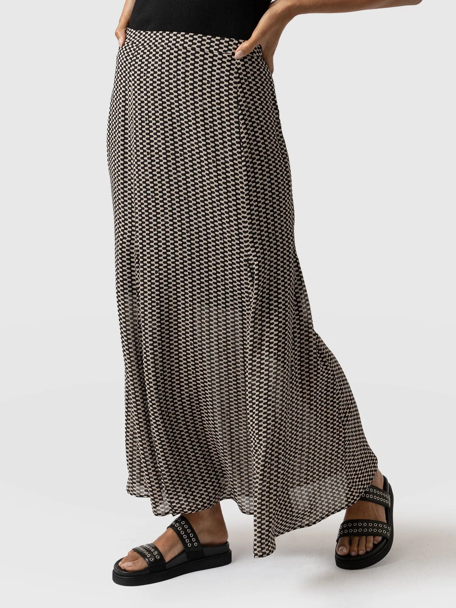 Audrey Skirt - Monochrome Wave