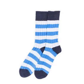 Barbour Rib Stripe Socks Light Grey