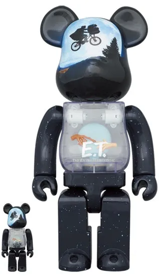 Bearbrick x E.T. Light Up Ver. 100% & 400% Set