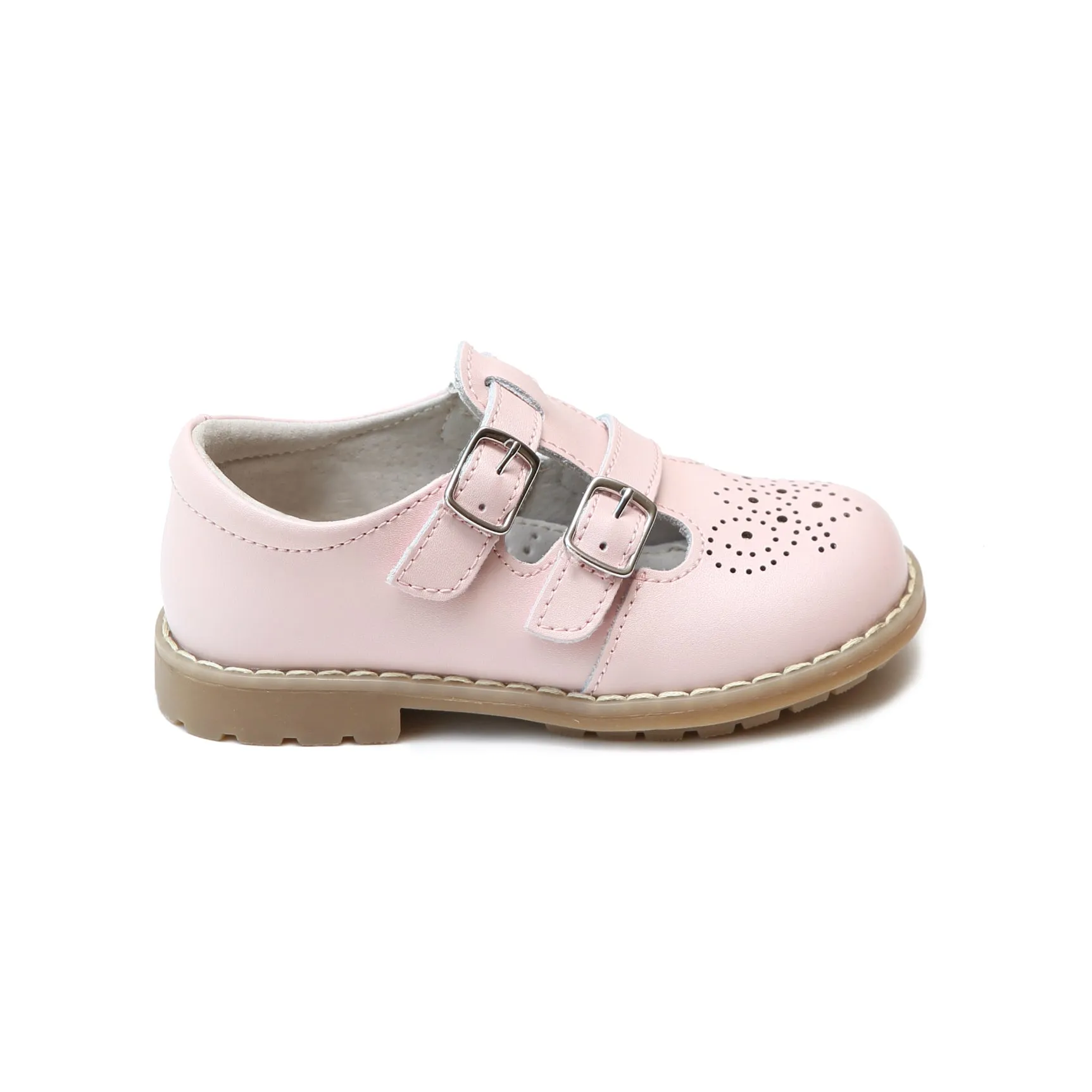 Beatrix Pink English Double T-Strap Mary Jane