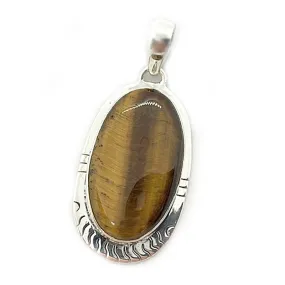 Bhanji Tiger Eye Oval Pendant