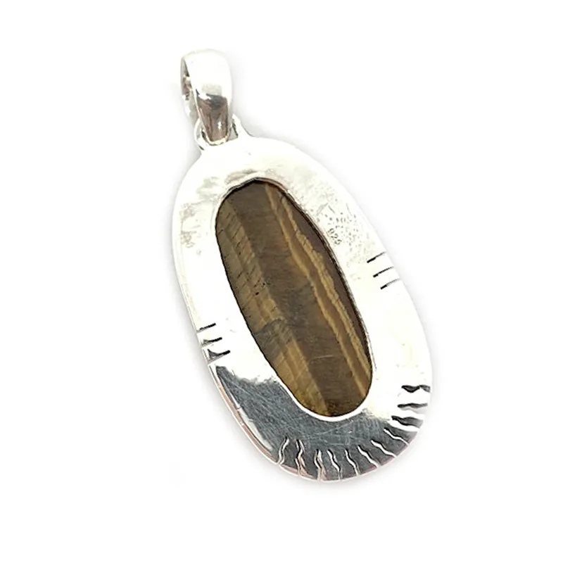 Bhanji Tiger Eye Oval Pendant