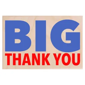 Big Thank You Wooden Postcard