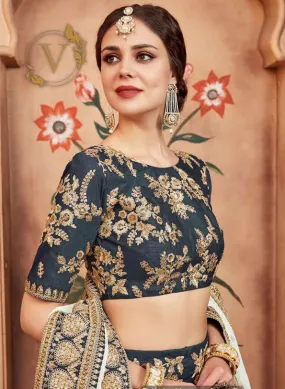 Black Designer Lehenga with Dupatta