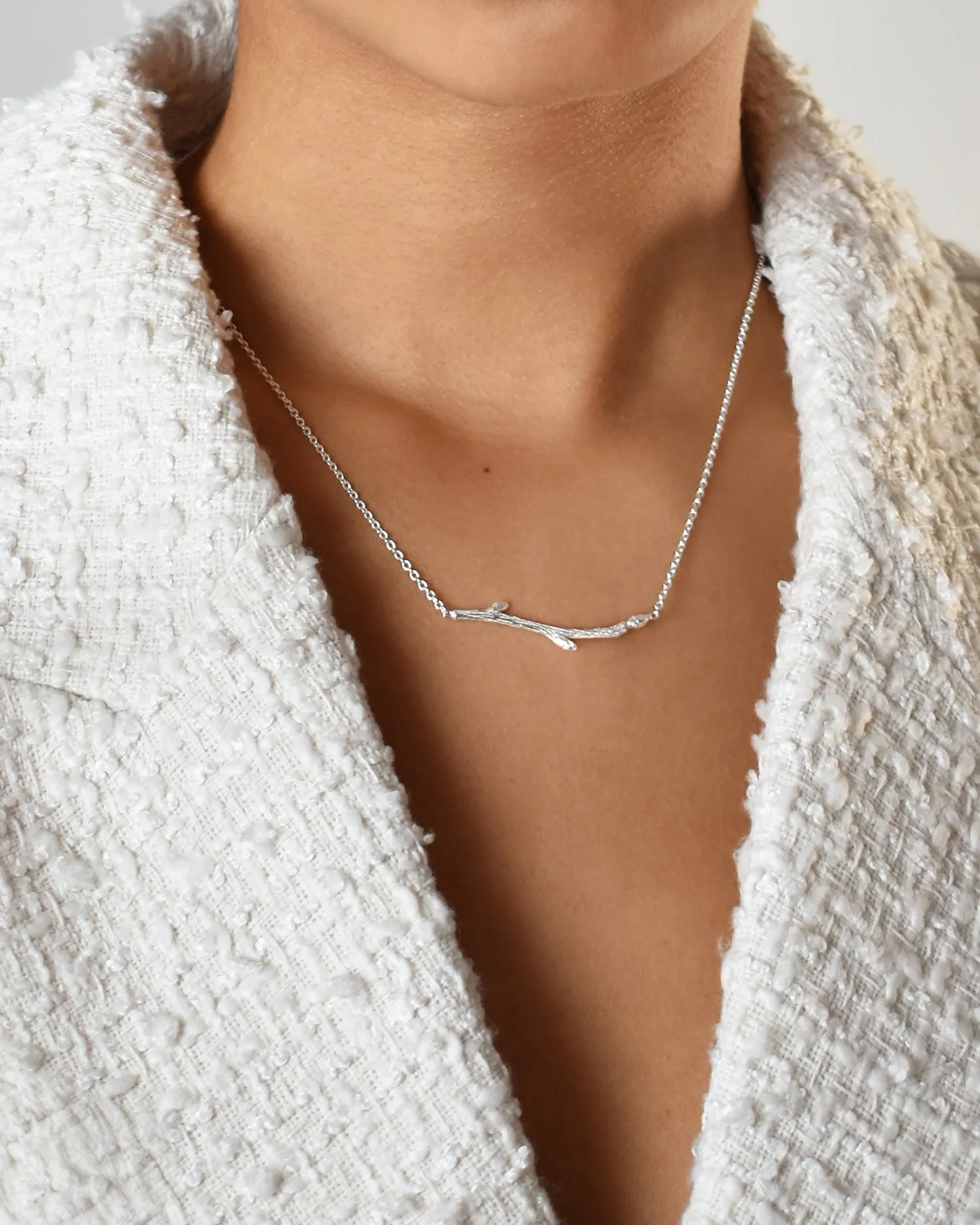 Branch necklace silver