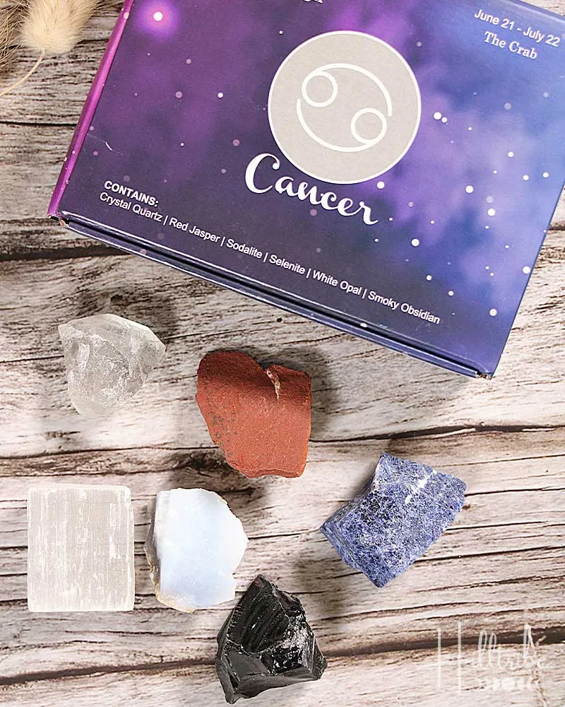 Cancer Zodiac Natural Crystal Kit