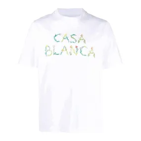 CASABLANCA L'ARCHE FLEURIE PRINTED T-SHIRT WHITE