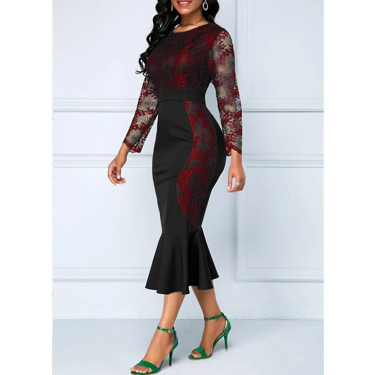 Casual Plus Size Slim Office Bodycon Dress