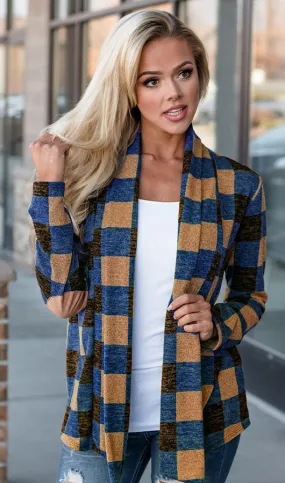 Check Print Cardigan