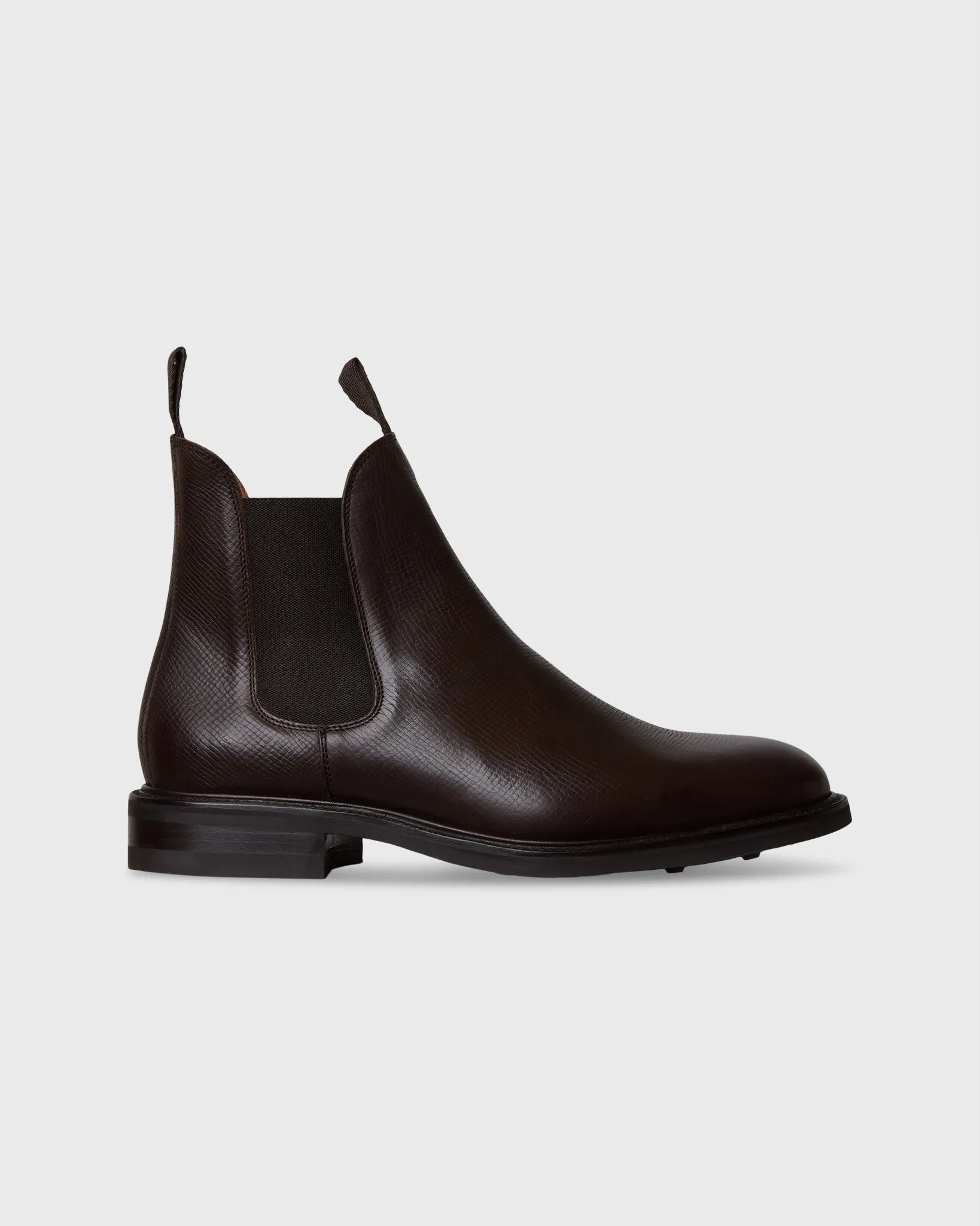 Chelsea Boot in Dark Brown Utah Grain Calfskin