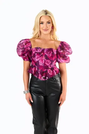 Chloe Bustier Top - Grape