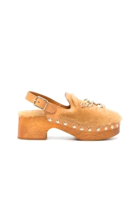 Chloé Ninna Shearling Clog - Quiet Brown