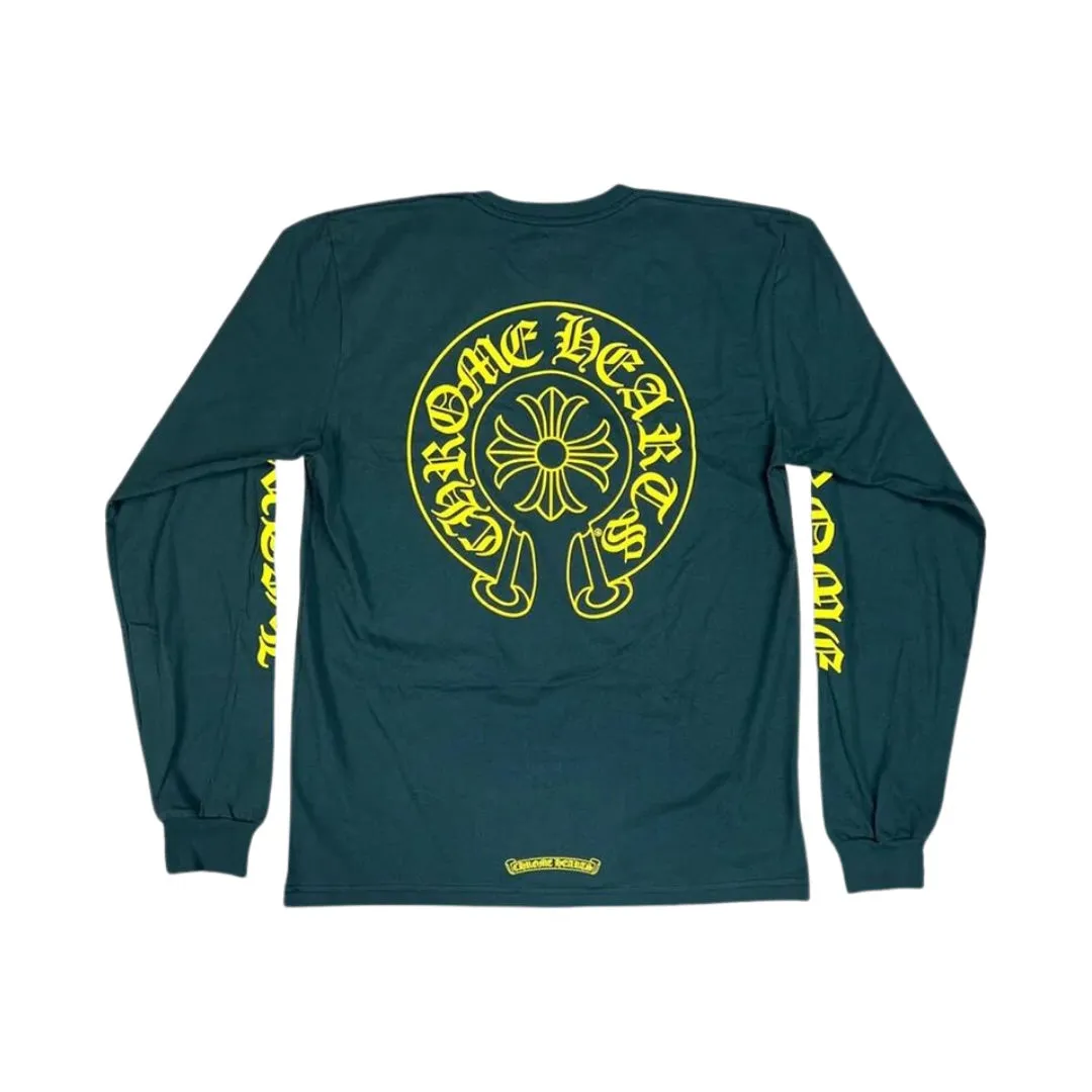 CHROME HEARTS HORSE SHOE LONG SLEEVE GREEN/YELLOW