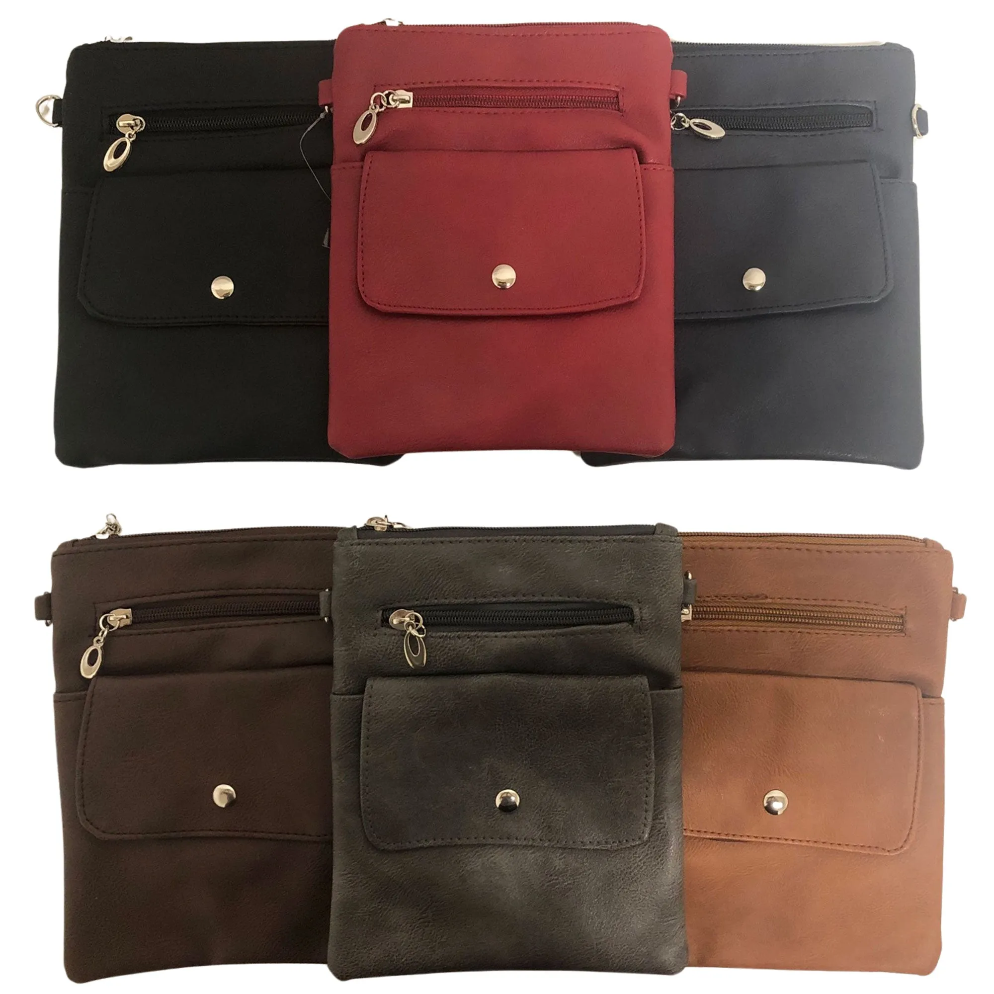 CLEARANCE WOMEN'S CROSSBODY BAG (CASE OF 48 - $1.75 / PIECE)  Wholesale Crossbody in Assorted Colors SKU: 7305-DK-48