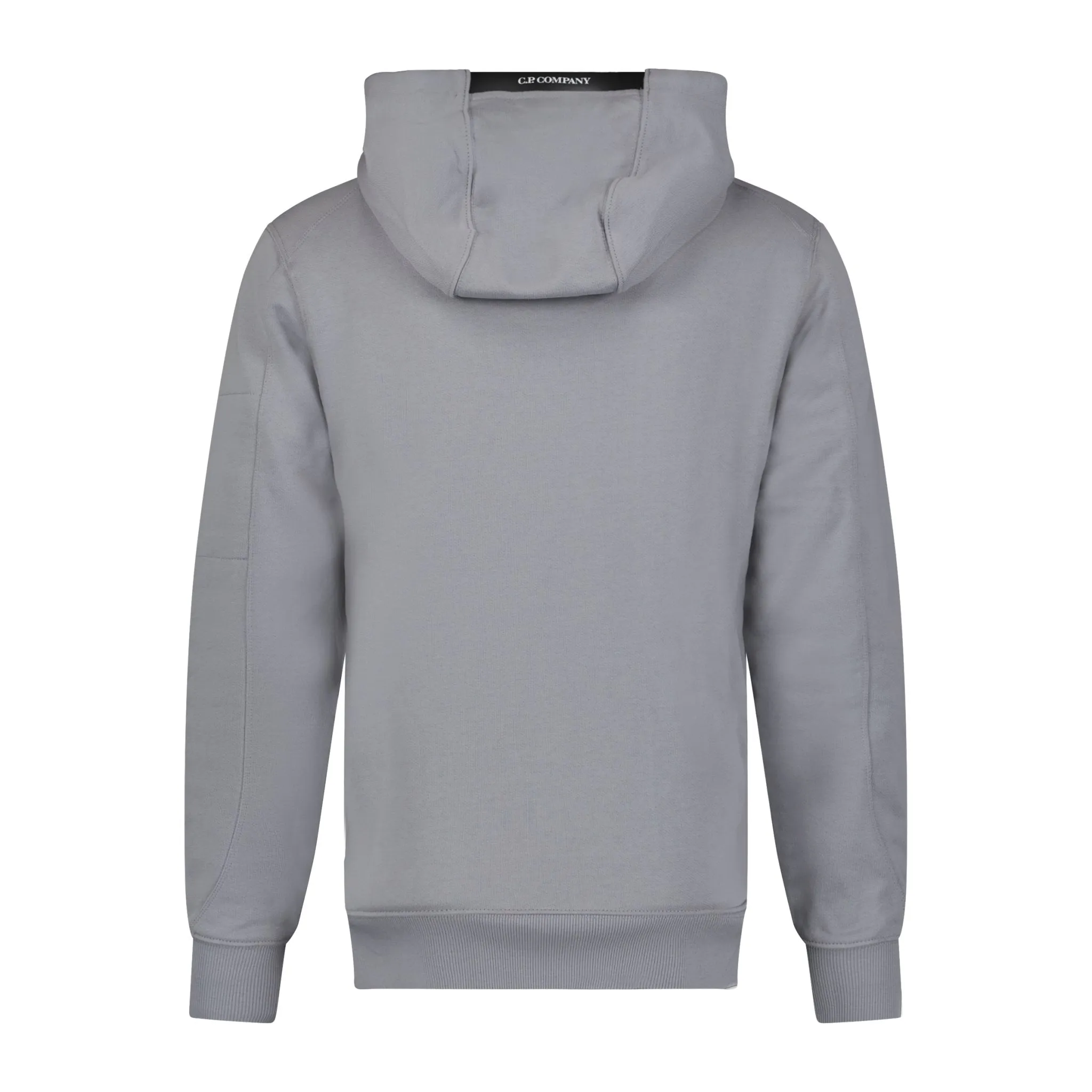 CP COMPANY Micro Lens Diagonal Raised Hoodie Grey