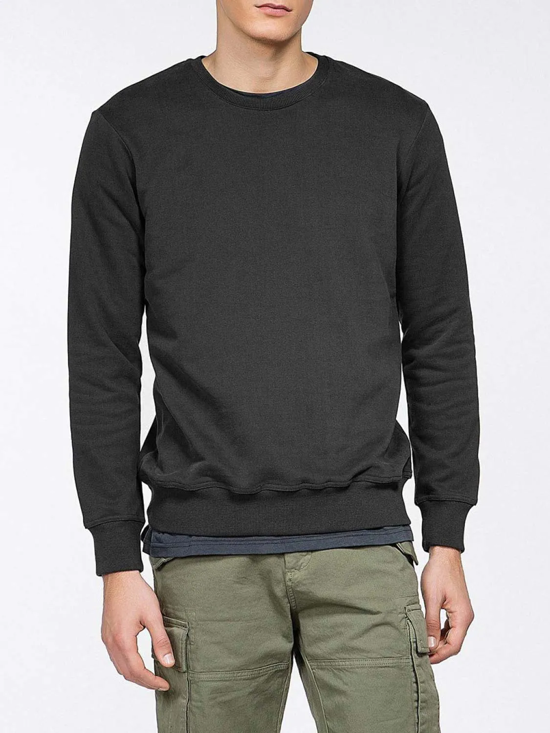 Crew Neck Sweatshirt Charcoal Grey