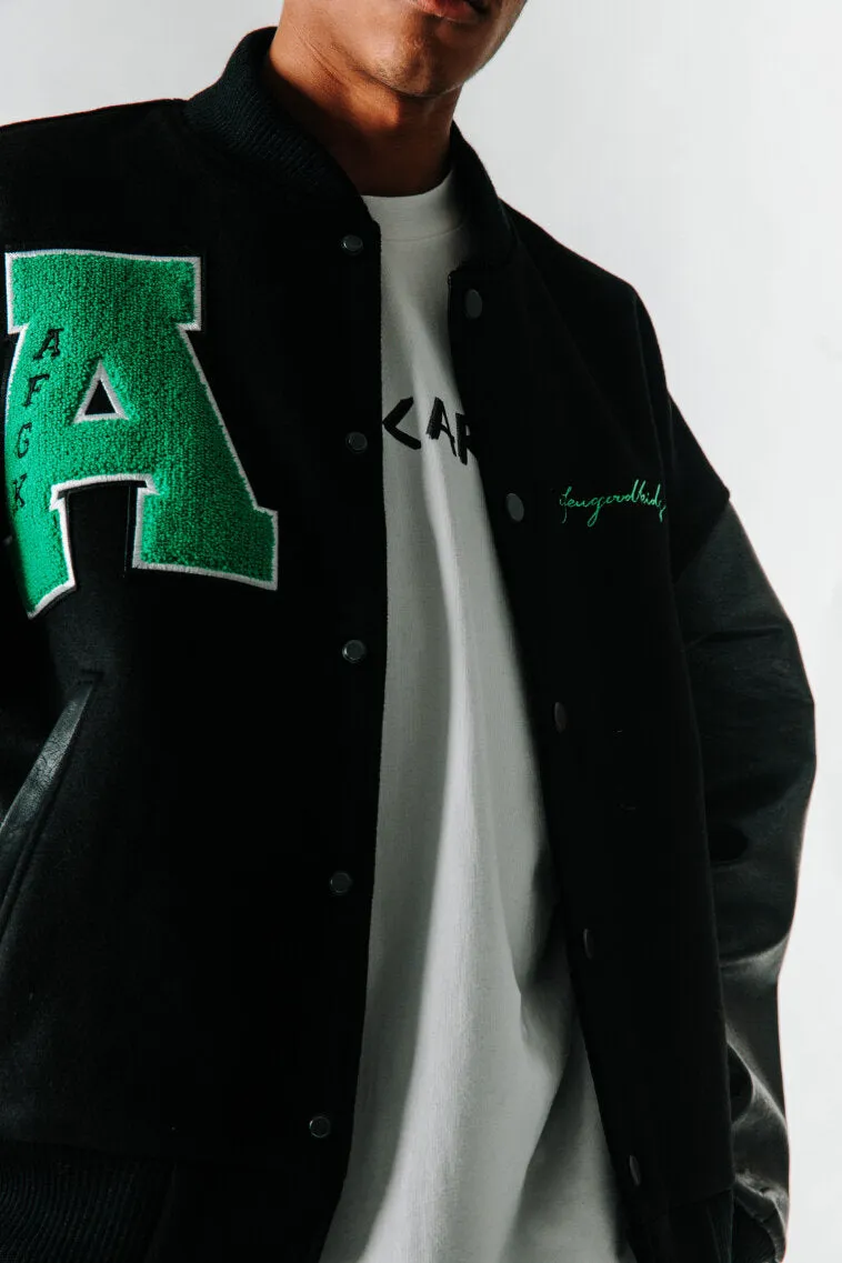 DONCARE (AFGK) "3D Logo Varsity Jacket" - BLACK