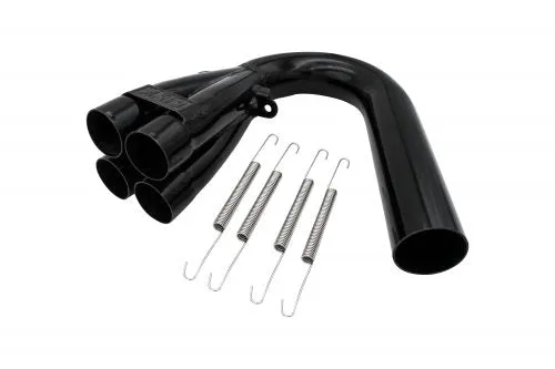 Empi 1-5/8 Inch Header Black U-Bend 4 to 1 Collector - 2 Inch OD - 0034510