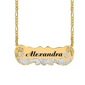 Engraved Nameplate Necklace Alexandra