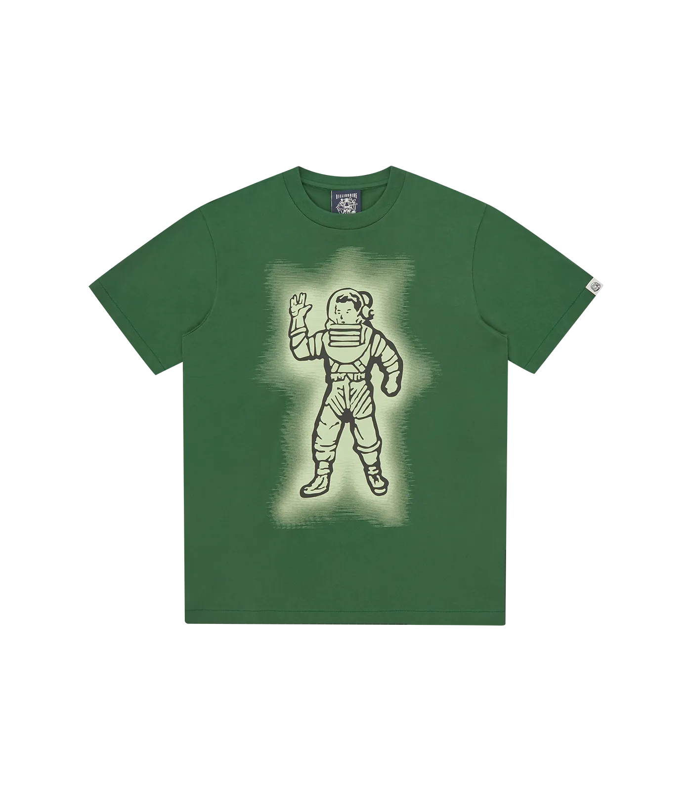 GLOW STANDING ASTRONAUT T-SHIRT - GREEN