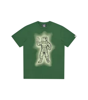 GLOW STANDING ASTRONAUT T-SHIRT - GREEN