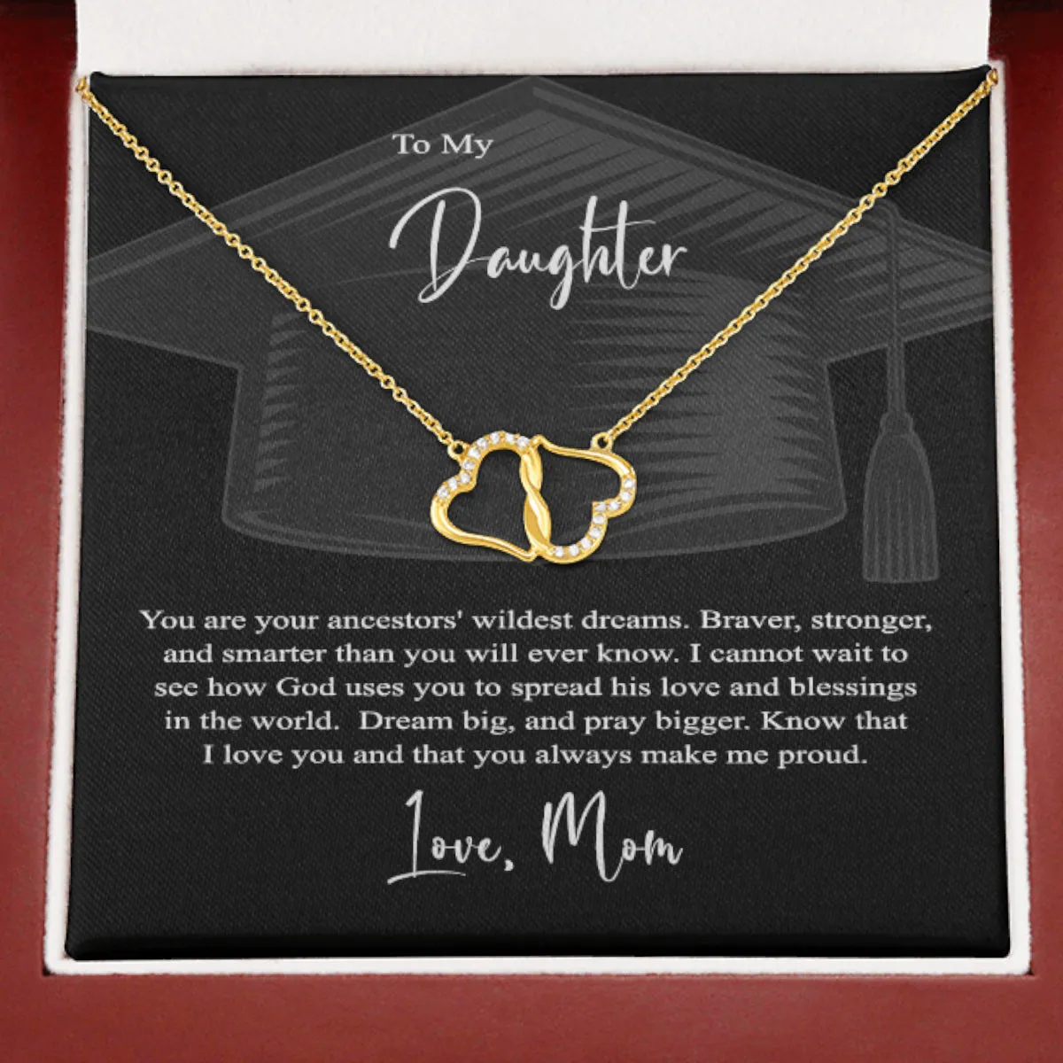 GOLD NECKLACE |TO MY DAUGHTER, LOVE, MOM  | GRADUATION  | MINIMALIST NECKLACE