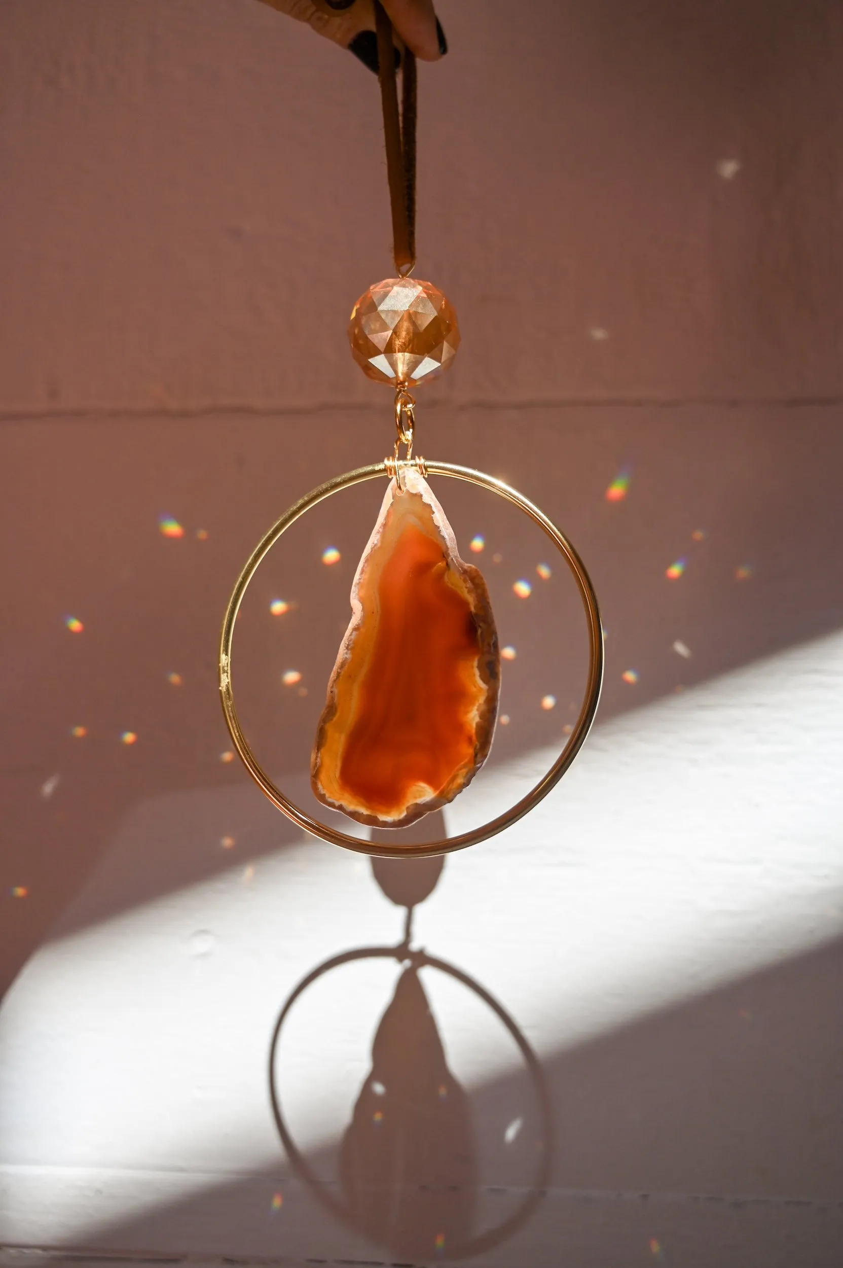 Grounded in Magic Brown Agate Suncatcher