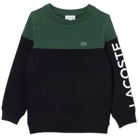 Kids Lacoste Colorblock Flannel Sweatshirt (Dark Green/Navy) SJ5288-51