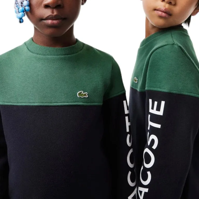 Kids Lacoste Colorblock Flannel Sweatshirt (Dark Green/Navy) SJ5288-51