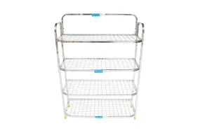 Kitchen Mart Stainless Steel shoe rack/ Kitchen Storage shelf rack (30x4)