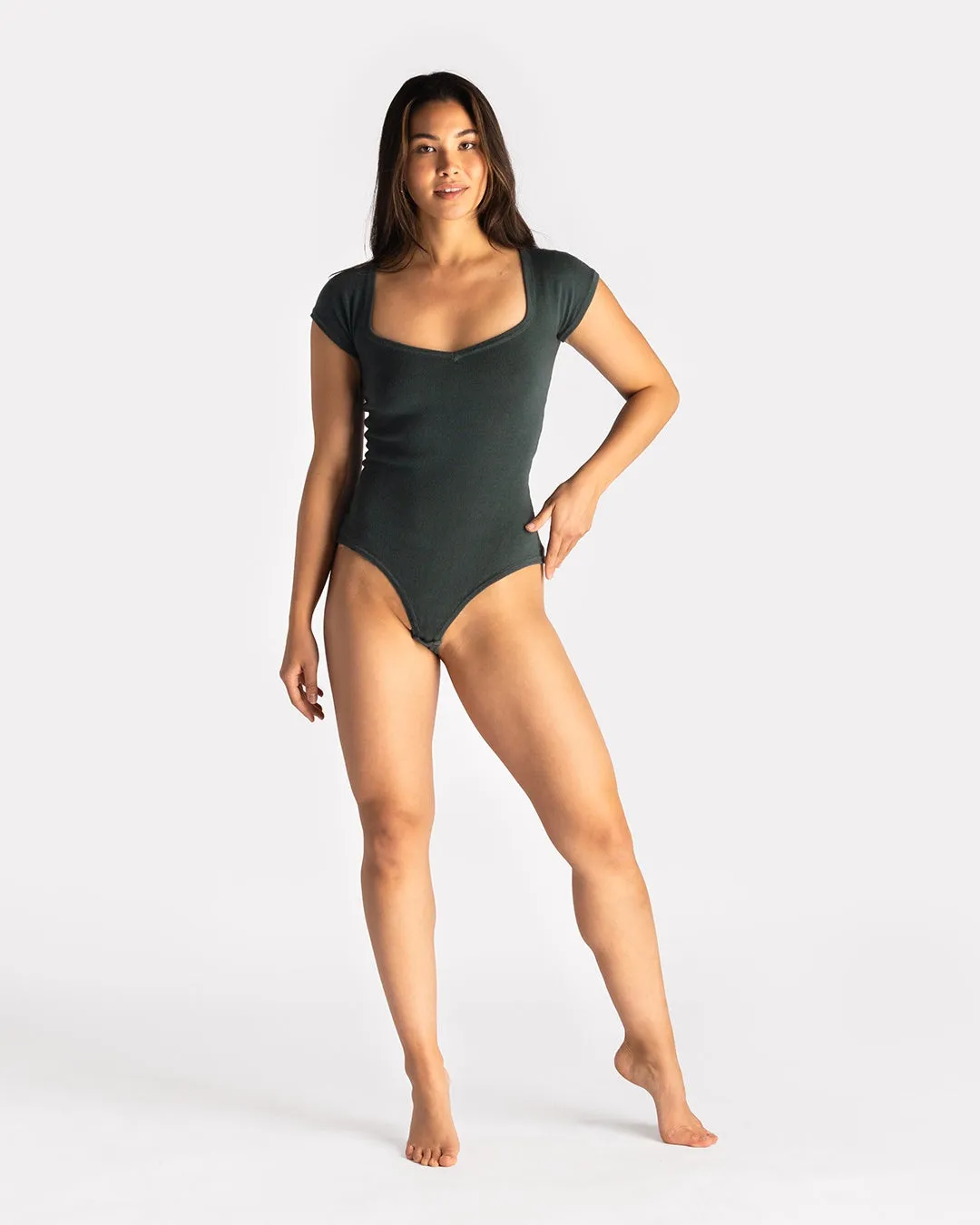 Knit Bodysuit Forest | XS-2X | Seconds Sale | Final Sale