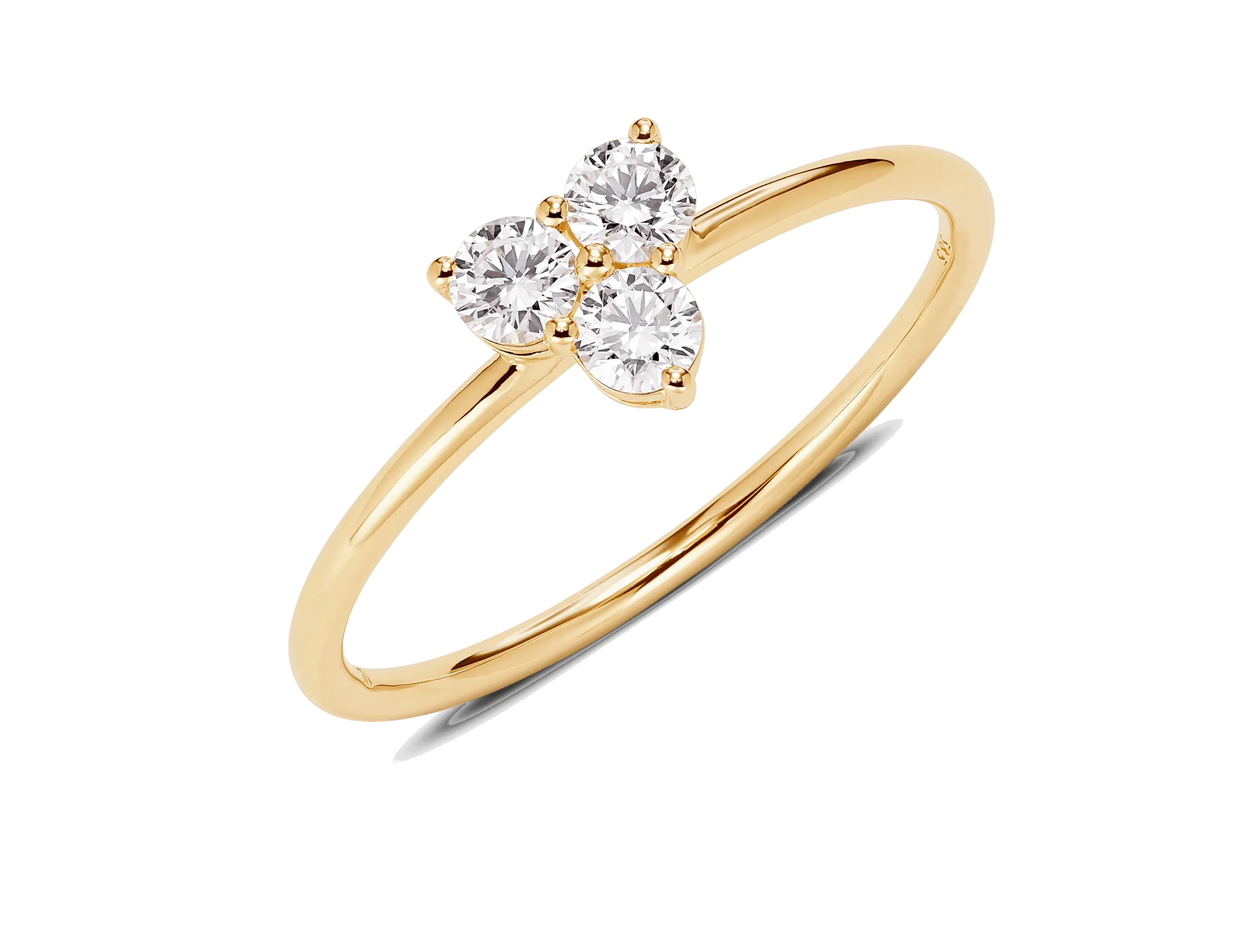 Lab-Grown Diamond ct. tw. Mini Trio Round Brilliant Ring | White