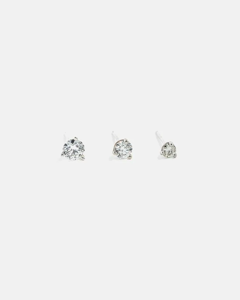 Lab-Grown Diamond Stud Earrings in 14k White Gold (0.75 carats)