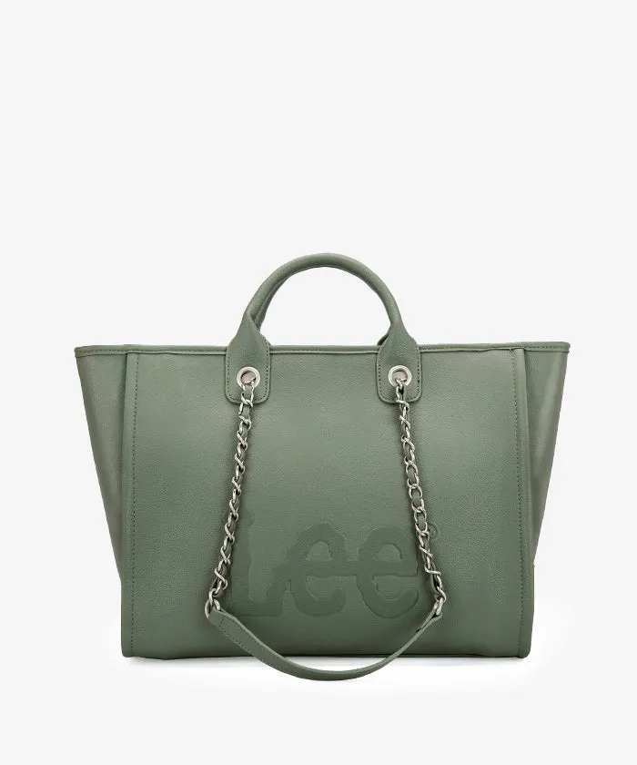 Lee Grain Leather Chain Shoulder Bag